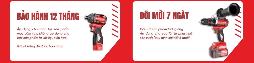 Chính sách bảo hành và dổi mới của YUP